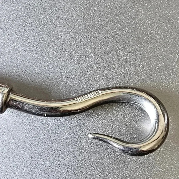 Hermes Leather Silver and Brown double bracelet - Picture 2 of 4